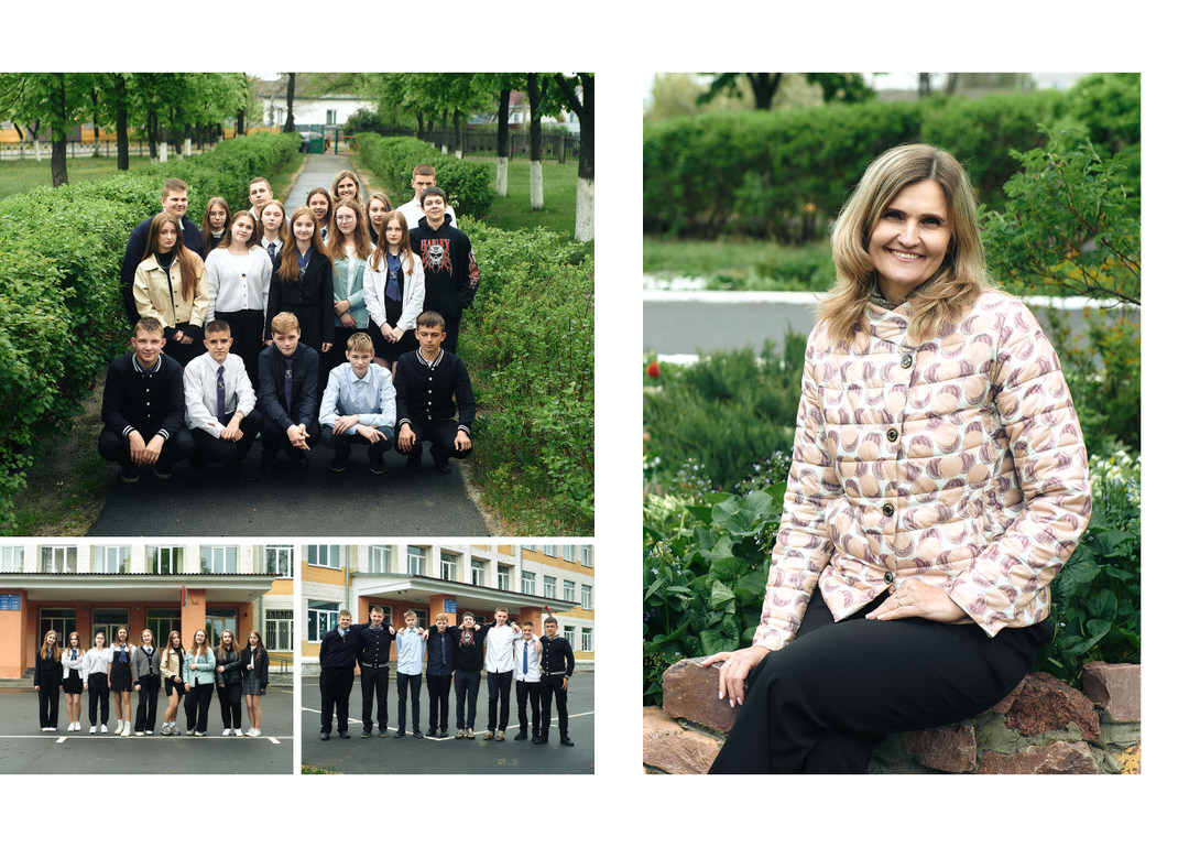 Фотосессия на выпускной альбом на улице возле школы Калинковичи Мозырь фото 50